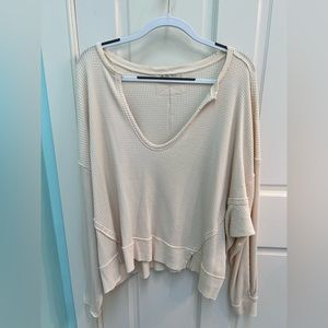 Free people buttercup thermal size small in off-white